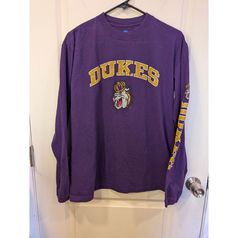 Women's James Madison University Dukes Long Sleeve Shirt Purple Medium